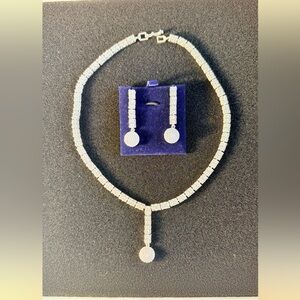 Elegant white Necklace and Earring Set